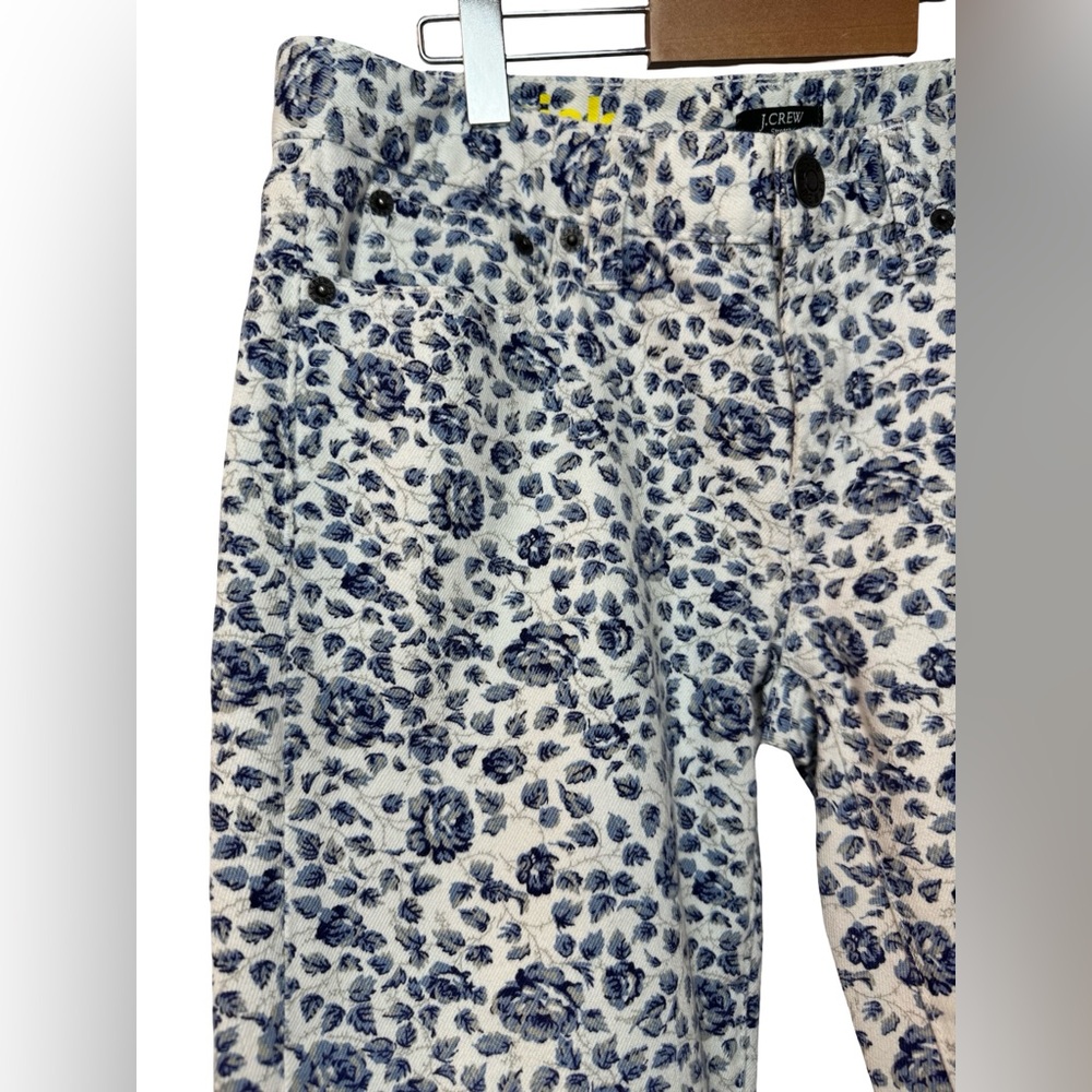 J.Crew Toothpick Mid Rise Floral Stretch Jeans - Picture 6 of 14